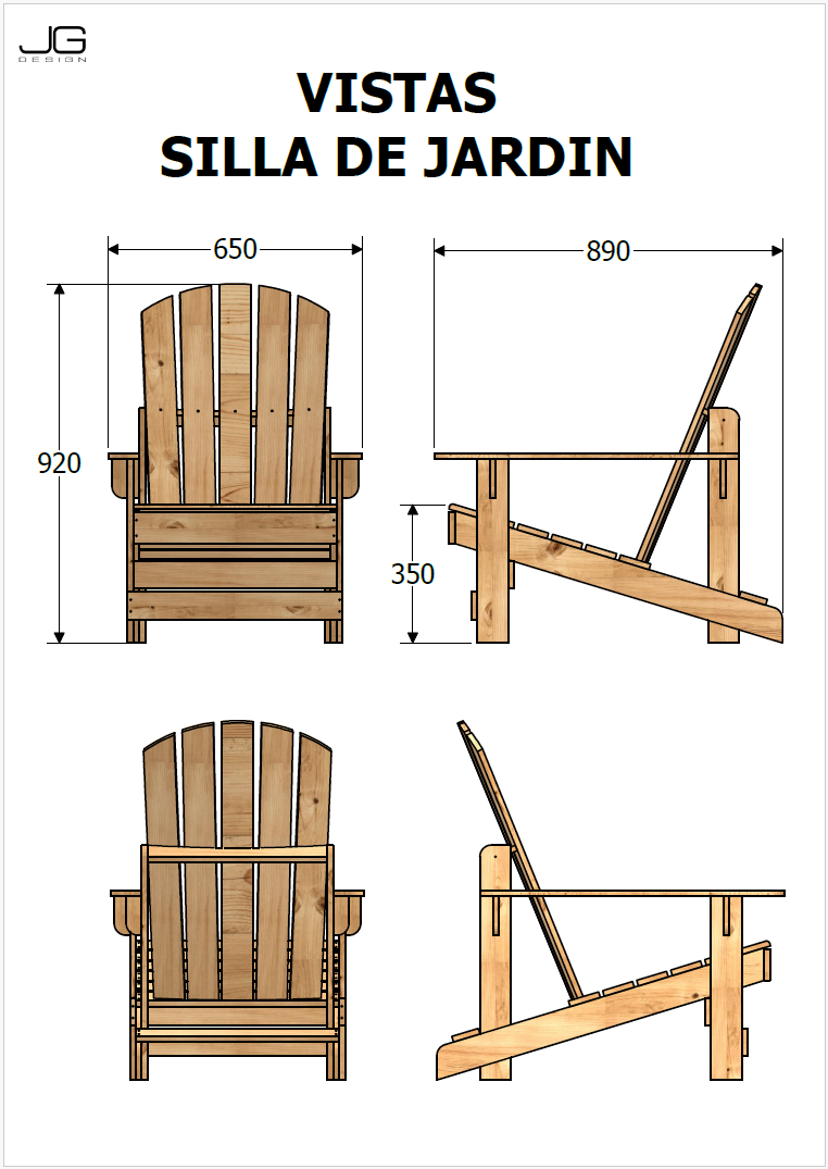 Planos para Silla de Jardín