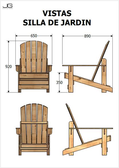 Planos para Silla de Jardín